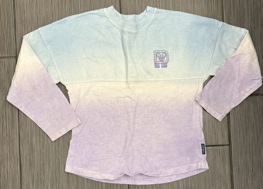 Disney Parks Spirit Jersey Kids Size Medium (7/8) Pastel Gradient Long Sleeve